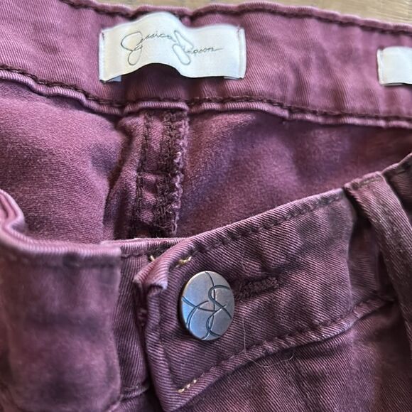 Cabernet 🍷 Colored Skinny Stretch Jeans 👖 by Jessica Simpson - Picture 8 of 17